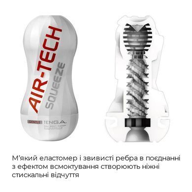 Мастурбатор Tenga Air-Tech Squeeze Gentle, сжимаемый корпус, более плотный вход
