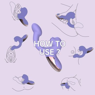 Смарт-вібратор Magic Motion Ponder Purple, подвійна стимуляція, віброяйце+язичок для клітора