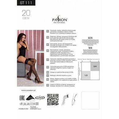 Колготки с эффектом чулок на подвязках Passion TI112 1/2 (60/20 den), nero-roso