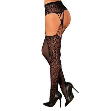 Эротические колготки-бодистокинг Obsessive Garter stockings S821 S/M/L