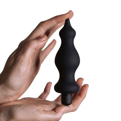 Анальная пробка с вибрацией Adrien Lastic Bullet Amuse Black, макс. диаметр 3,9см