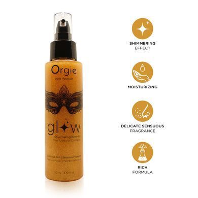 Масло-шиммер для тела Orgie &ndash; Glow Shimmering Body Oil (110 мл), чувственный аромат, увлажнение