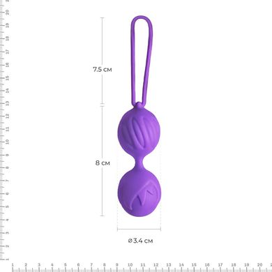 Вагинальные шарики Adrien Lastic Geisha Lastic Balls Mini Violet (S), диаметр 3,4см, вес 85гр