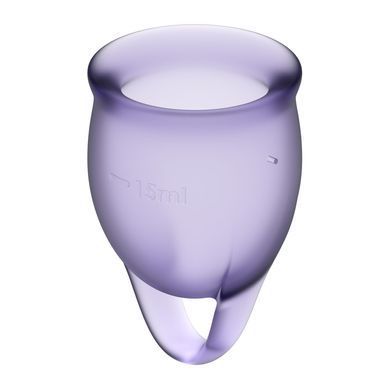 Набор менструальных чаш Satisfyer Feel Confident (lila), 15мл и 20мл, мешочек для хранения