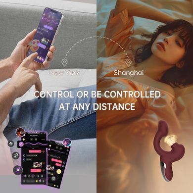 Смарт-вібратор Magic Motion Ponder Purple, подвійна стимуляція, віброяйце+язичок для клітора