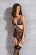 Корсет Passion AMBERLY CORSET black, L/XL, с застежками для чулок, трусики в комплекте
