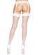 Панчохи-сітка для кріплення на пояс Leg Avenue Nylon Fishnet Thigh Highs One size, White