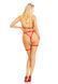 Портупея с чокером и гартеры Leg Avenue 2PC Vegan Leather Nurse Harness Teddy and Headband Red M