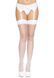 Панчохи-сітка для кріплення на пояс Leg Avenue Nylon Fishnet Thigh Highs One size, White