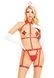 Портупея с чокером и гартеры Leg Avenue 2PC Vegan Leather Nurse Harness Teddy and Headband Red M