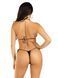 Комплект Leg Avenue Bikini top and thong panty, One Size, черный, со стразами, мягкий лиф и стринги