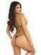 Комплект Leg Avenue Bikini top and thong panty, One Size, черный, со стразами, мягкий лиф и стринги