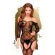 Бодистокинг с флористическо-геометрическим орнаментом Penthouse - Top-Notch Black S/L