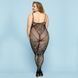 Откровенный бодистокинг JSY &laquo;Роковая Скарлет&raquo; Plus Size, Black, имитация боди, кружево, доступ
