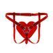 Трусики Сердце для страпона Feral Feelings - Hearts Strap-on Belt Red Trasparent