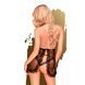 Комплект сорочка в стиле 60-х и трусики с доступом Penthouse - Libido Boost Black L/XL