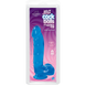 Фаллоимитатор Doc Johnson Jelly Jewels Cock & Balls Blue, диаметр 3,6см, антибактериальный ПВХ