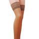 Панчохи Passion ST003 3/4 beige, класичні, на ажурній силіконовій резинці