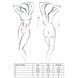 Корсет с пажами GRACIA CORSET black L/XL Passion, трусики, полупрозрачный
