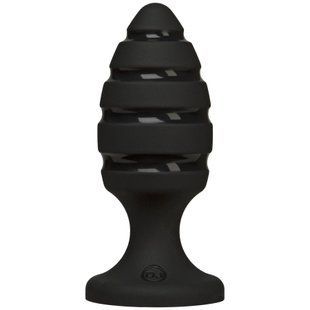 Анальний плаг зі спіральним каналом Doc Johnson Platinum Premium Silicone &mdash; The Blast &mdash; Black