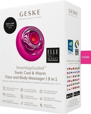 Масажер для обличчя та тіла GESKE Sonic Cool&Warm Face and Body Massager 9в1 magenta