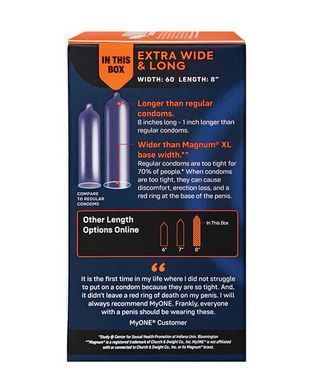 Презервативи MyONE Extra Wide & Long 10 шт, картонна коробка