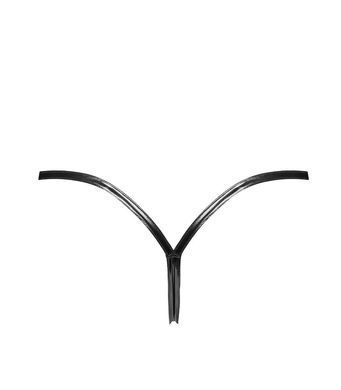 Трусики Noir Handmade P014 Dominae PVC panty with silver clasp M