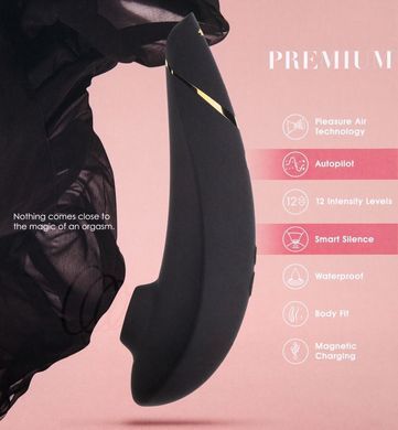 Вакуумный клиторальный стимулятор Womanizer Premium Black