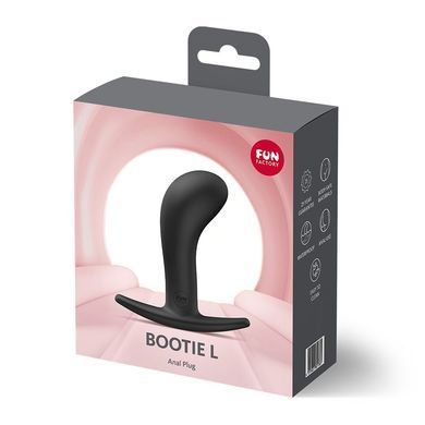 Анальная пробка Fun Factory BOOTIE L Black, диаметр 3,8 см, тонкий ограничитель