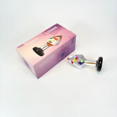 Роскошная анальная пробка Loviss Helichrysum Anal Plug с настоящим бессмертником внутри