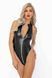 Боди с мокрым эффектом Noir Handmade F294 Powerwetlook bodysuit with front zipper, M