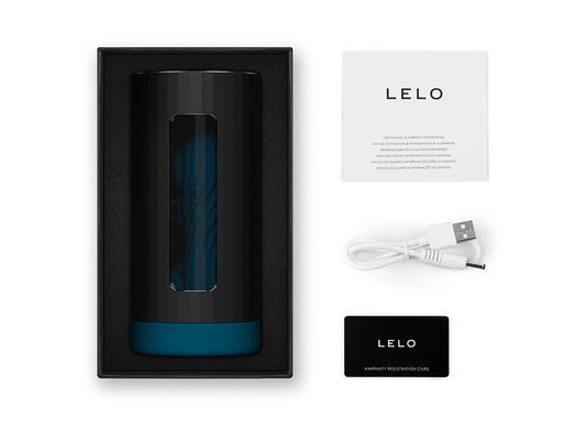 Смарт-мастурбатор LELO F1S V3 XL Teal, увеличенный, 2 мотора, 8 режимов, стимуляция звуковыми волнами