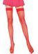 Чулки-сетка Leg Avenue Nylon Fishnet Thigh Highs One size, Red, мелкая сетка