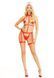 Портупея с чокером и гартеры Leg Avenue 2PC Vegan Leather Nurse Harness Teddy and Headband Red L