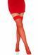 Чулки-сетка Leg Avenue Nylon Fishnet Thigh Highs One size, Red, мелкая сетка