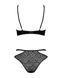 Эротический комплект под латекс со стрепами Obsessive Bagirela 2-pcs set L/XL, черный, под леопард,