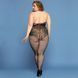 Сетчатый бодистокинг JSY &laquo;Откровенная Мадлен&raquo; Plus Size, Black, имитация боди, кружево, доступ