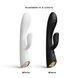 Вибратор-кролик с подогревом Dorcel FLEXI RABBIT BLACK, гибкий ствол