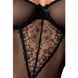 Корсет с пажами VELIA CORSET black S/M - Passion Exclusive, трусики, полупрозрачный