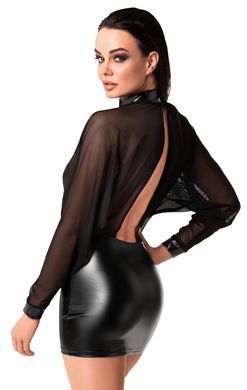 Платье Noir Handmade F348 Powerwetlook and tulle dress - 5XL