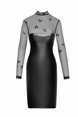 Платье Noir Handmade F310 Sublime, S, black, миди, мокрый эффект, верх &mdash; сетка, длинный рукав