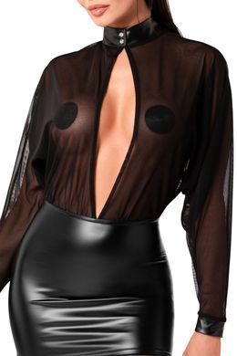 Платье Noir Handmade F348 Powerwetlook and tulle dress - 5XL