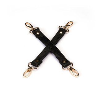 Хрестовина для фіксації Liebe Seele Boudoir Amor Pink Hogtie Black, на карабінах
