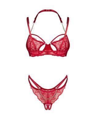 Комплект Obsessive Matildea 2-pcs crotchless set L/XL