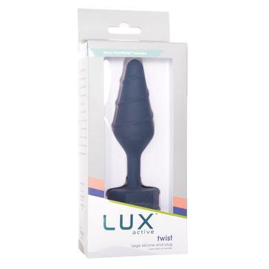 Анальная пробка Lux Active Twist Plug Large Blue