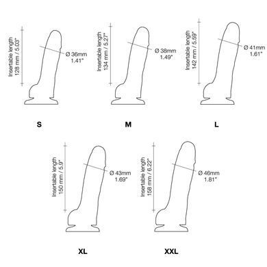 Реалистичный фаллоимитатор Strap-On-Me Sliding Skin Realistic Dildo Fuchsia M, эффект подвижной кожи