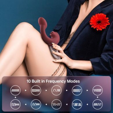 Смарт-вибратор Magic Motion Ponder Red, двойная стимуляция, виброяйцо+язычок для клитора