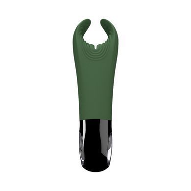 Вибратор для пениса Fun Factory MANTA moss green/black, подходит для парных игр