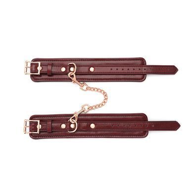 Кожаные поножи Liebe Seele Wine Red Ankle Cuffs, съемная цепочка-крепление