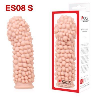 Насадка на член Kokos Extreme Sleeve ES.08 размер S, утолщающая, стимулирующий рельеф